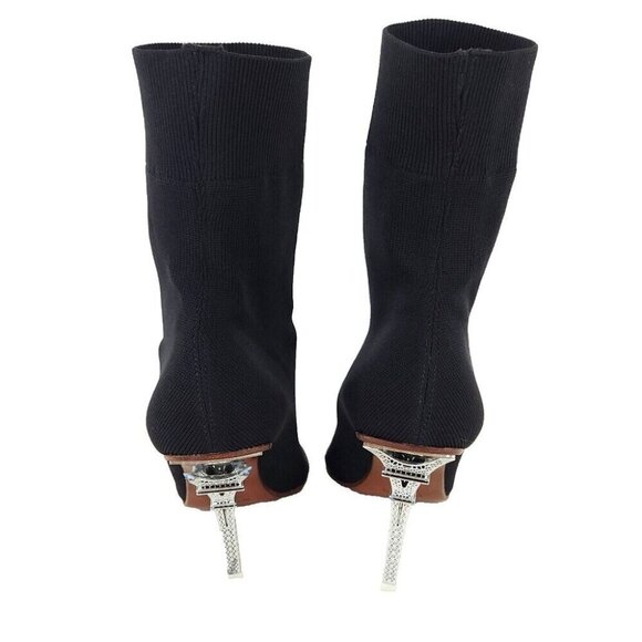 Vetements Eiffel Tower Sock Boots 39 US 8.5 Womens Black ASIS - Picture 6 of 13